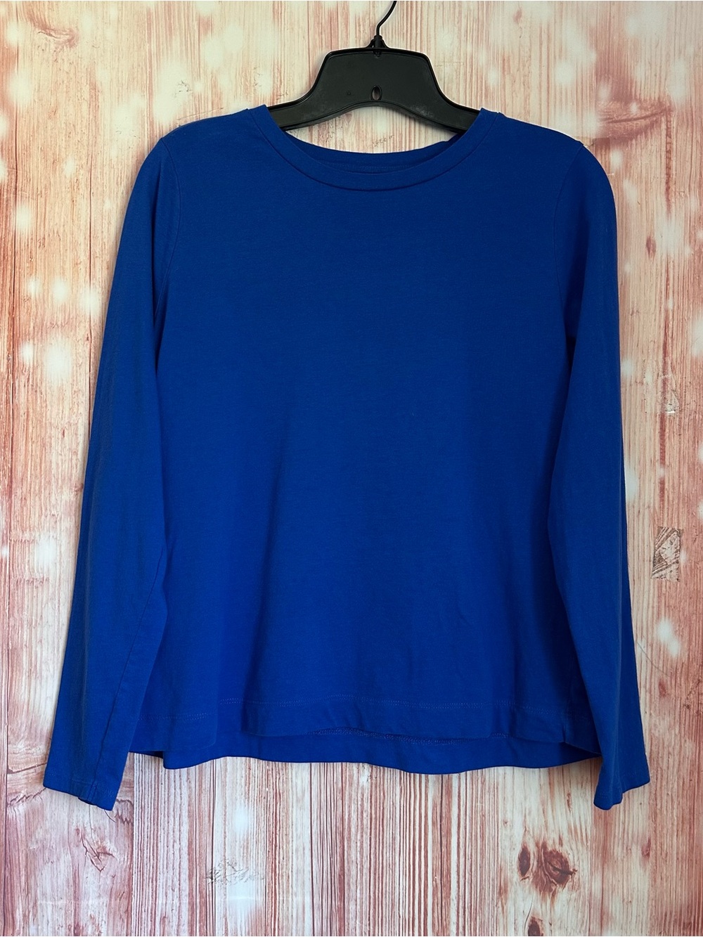 Loft Petite Royal Blue Long Sleeve Crewneck T Shirt Size L Petite